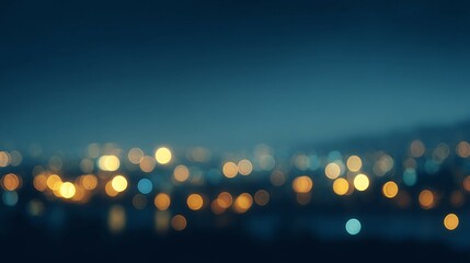Blurred city lights at night bokeh effect creating an abstract background.