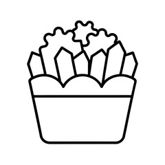 Poutine Canadian Food Line Art