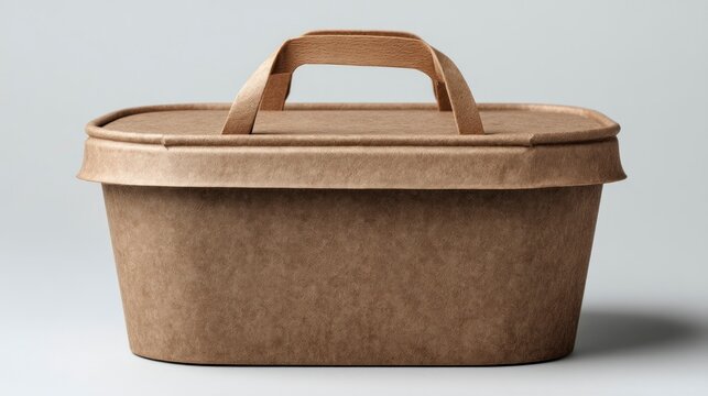 EcoFriendly Container with Lid and Handle Sustainable Packaging Solution for Food Storage and