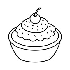 Ready Desserts Vector Outline Artwork