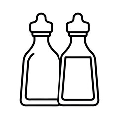 Seasonings Outline Vector Drawing