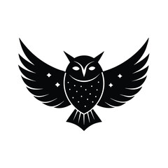 Majestic owl in flight night sky design
