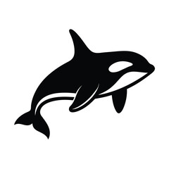 Majestic orca whale silhouette ocean mammal wildlife