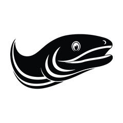 Stylized moray eel aquatic life ocean animal design