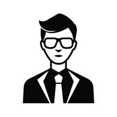 Stylish businessman icon profile avatar image