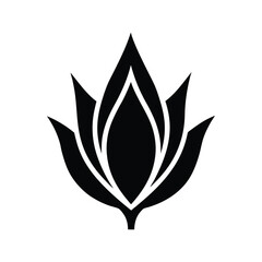 Elegant black floral design abstract flower