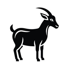 Majestic goat silhouette farm animal icon