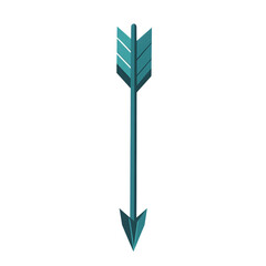 Bold Arrow with Strong Vectors in Deep Teal Colour Isolated on Transparent Background
