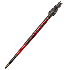 A Lacquered Arrow with Chinese Dragon Scales Imperi Isolated on Transparent Background
