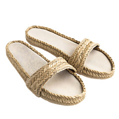 Fashion Forward Espadrille Inspired Sandals with So Isolated on Transparent Background