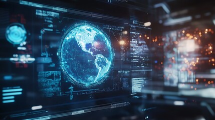 Digital Hologram Illustrating The Impact Of Earth’s Destruction Through Before And After Views