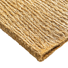 Modern Eco Straw Mat with Refined Natural Texture Isolated on Transparent Background