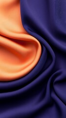 Orange and Purple Fabric Drape with Shadowed Pleats