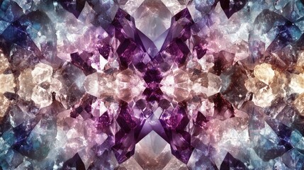 Fototapeta premium Amethyst Crystal Geode: Abstract Purple and Teal Gemstone Texture