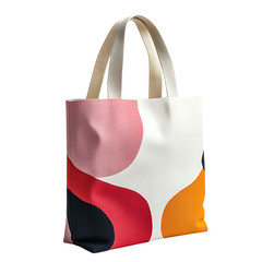Trendy Canvas Bag with Minimalist Print and a Str Isolated on Transparent Background