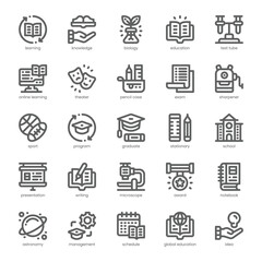 Academic Progress Icon pack for your website, mobile, presentation, and logo design. Academic Progress Icon outline design. Vector graphics illustration and editable stroke.