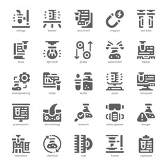 Science Lab Icon pack for your website, mobile, presentation, and logo design. Science Lab Icon solid design. Vector graphics illustration and editable stroke.