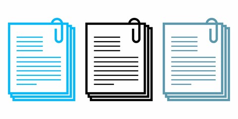 set of folders, document icon set, Set of Document icon, file icon, Paper sign, paper symbol. Folder set icon