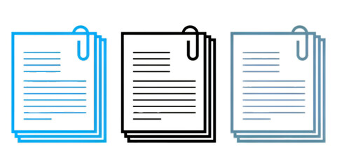 document icon set, Set of Document icon, file icon, Paper sign, paper symbol. Folder set icon