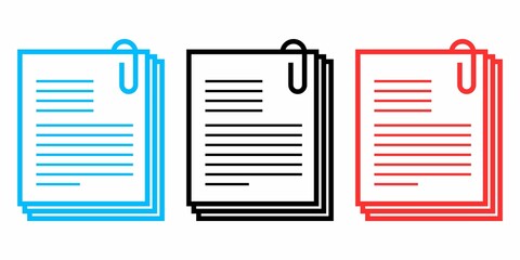 document icon set, Set of Document icon, file icon, Paper sign, paper symbol. Folder set icon