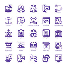 Social Planner Icon pack for your website, mobile, presentation, and logo design. Social Planner Icon line basic color design. Vector graphics illustration and editable stroke.