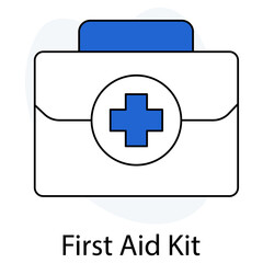 First Aid Kit icon, Compact Medical Kit for Home, Travel & Workplace Safety, Essential First Aid Kit for Emergency Preparedness