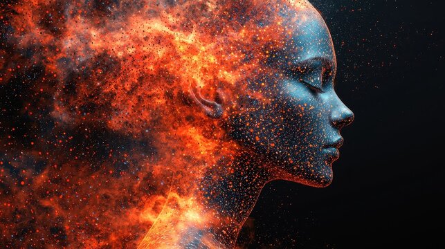A intricate network connecting global businesses through data exchange, customer service, HR, outsourcing, and teamwork, all powered by the transformative potential of generative AI 