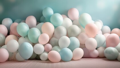 pastel colored balloons background