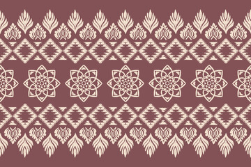 Ethnic abstract ikat art. Aztec ornament print. geometric ethnic pattern seamless  color oriental.  Design for background ,curtain, carpet, wallpaper, clothing, wrapping, Batik, vector illustration.