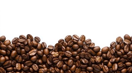Obraz premium Roasted Coffee Beans Border Background Image