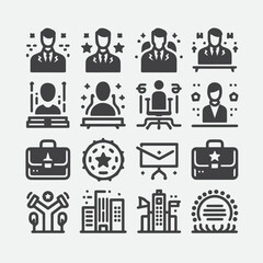 Business strategy, business plan, mission vision, growth chart, profit analysis, market research, goal setting sales funnel SWOT analysis strategic thinking roadmap financial goal icon set