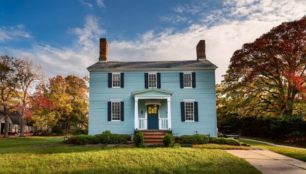 american colonial saltbox house