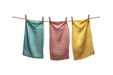 Clothesline isolated on a transparent background.
