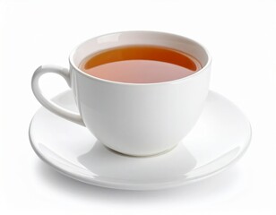 Obraz premium Cup of tea over white background