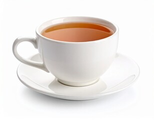 Obraz premium Cup of tea over white background