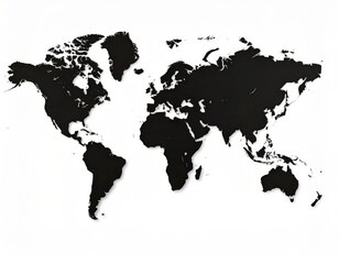 Obraz premium World map over white background