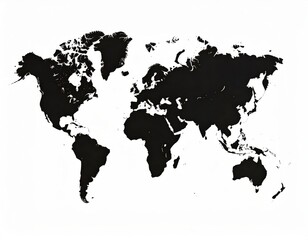 Obraz premium World map over white background