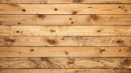 Naklejka premium A full frame shot of a wooden wall made of horizontal planks with visible wood grain and knots created with generated ai