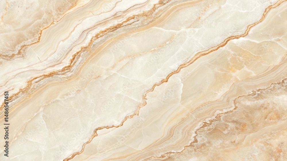 Aufkleber a close up of a beige marble surface with brown veins running diagonally across the entire frame cre