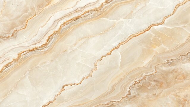 A close up of a beige marble surface with brown veins running diagonally across the entire frame created with generated ai