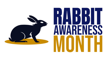 Fototapeta premium Rabbit awareness month, Bunny Love, Care, Compassion design templet