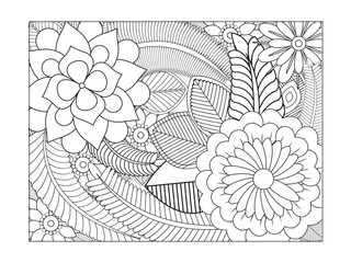 PrintFlowers Coloring Pages For Adules