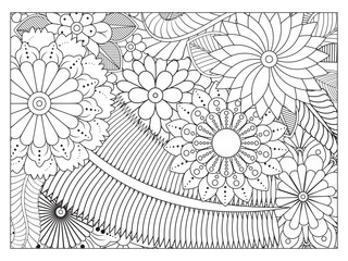 PrintFlowers Coloring Pages For Adules
