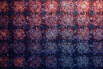 Geometric lace motif, repeating grid structure , modern, repeat