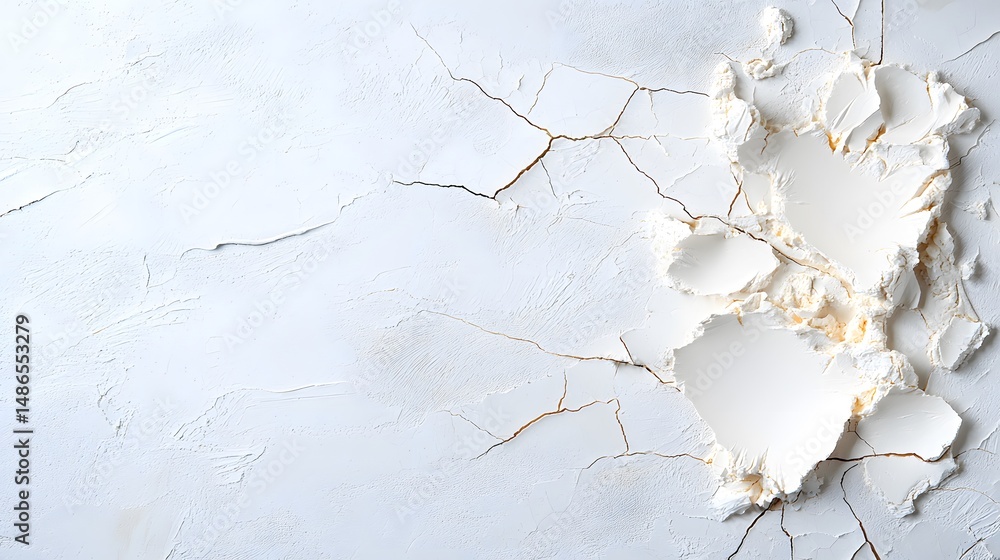 Poster smooth white plaster texture background with soft cracks