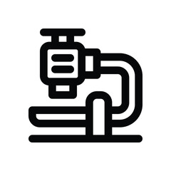 microscope line icon. Clean and minimalist vector icon for websites, mobile apps, presentations, and logos. Fully scalable and customizable for any project.