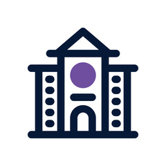 school duotone icon. Sleek and modern vector icon for websites, mobile apps, marketing materials, and corporate design. Fully scalable and ready to use.