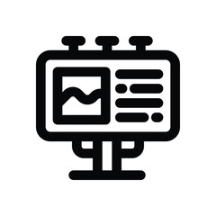 bilboard line icon. Clean and minimalist vector icon for websites, mobile apps, presentations, and logos. Fully scalable and customizable for any project.
