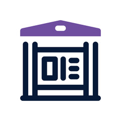 bus stop duotone icon. Sleek and modern vector icon for websites, mobile apps, marketing materials, and corporate design. Fully scalable and ready to use.