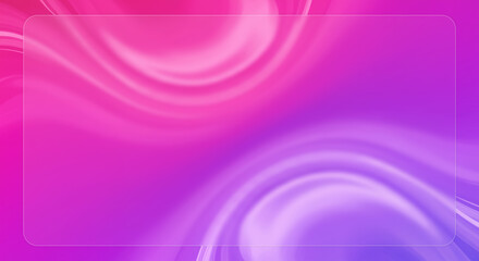 Abstract background with pink and purple swirls and a translucent rectangle in the center area of it